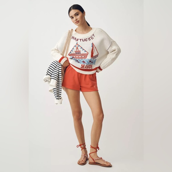 $188! Anthropologie Maeve Graphic Cable-Knit Sweater Small NWOT - Picture 3 of 6